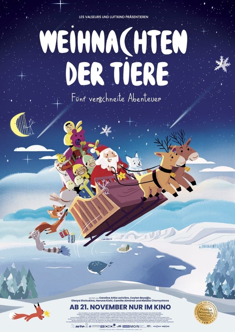 Weihnachten der Tiere Poster